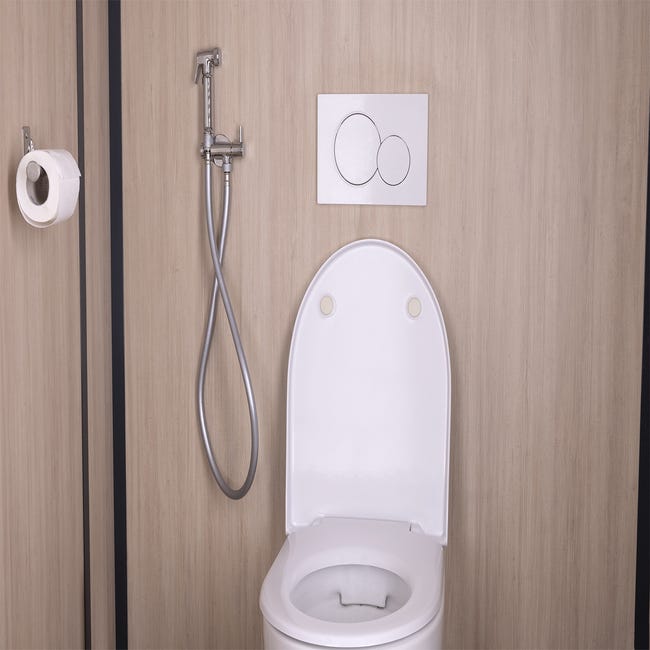 Kit de higiene para WC Confort con grifo + soporte + Flexible + ducha -  Entrada empotrada NOYON & THIEBAULT