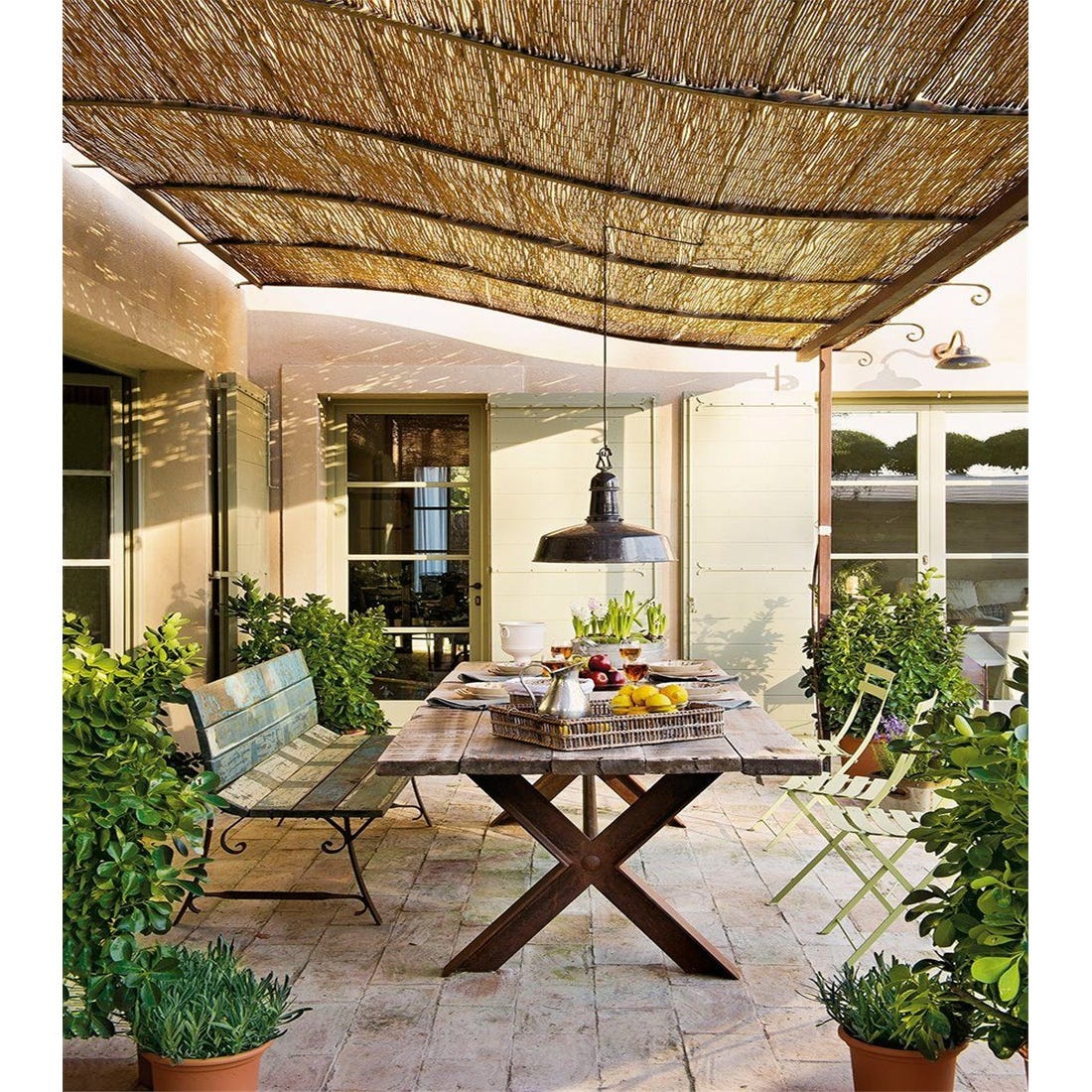 Bambú Fino Extra, Cerramiento de Ocultación Natural para Balcón, Patio y  Jardín, 2x5m