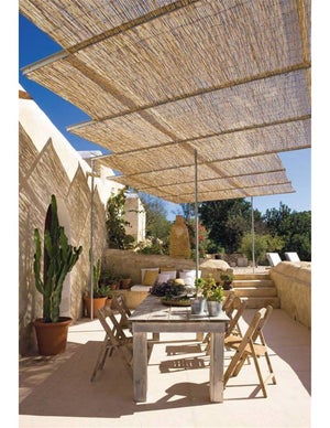 Suinga Cañizo ocultación doble cara PVC natural 1 x 3 metros, para jardin,  balcón y terrazas