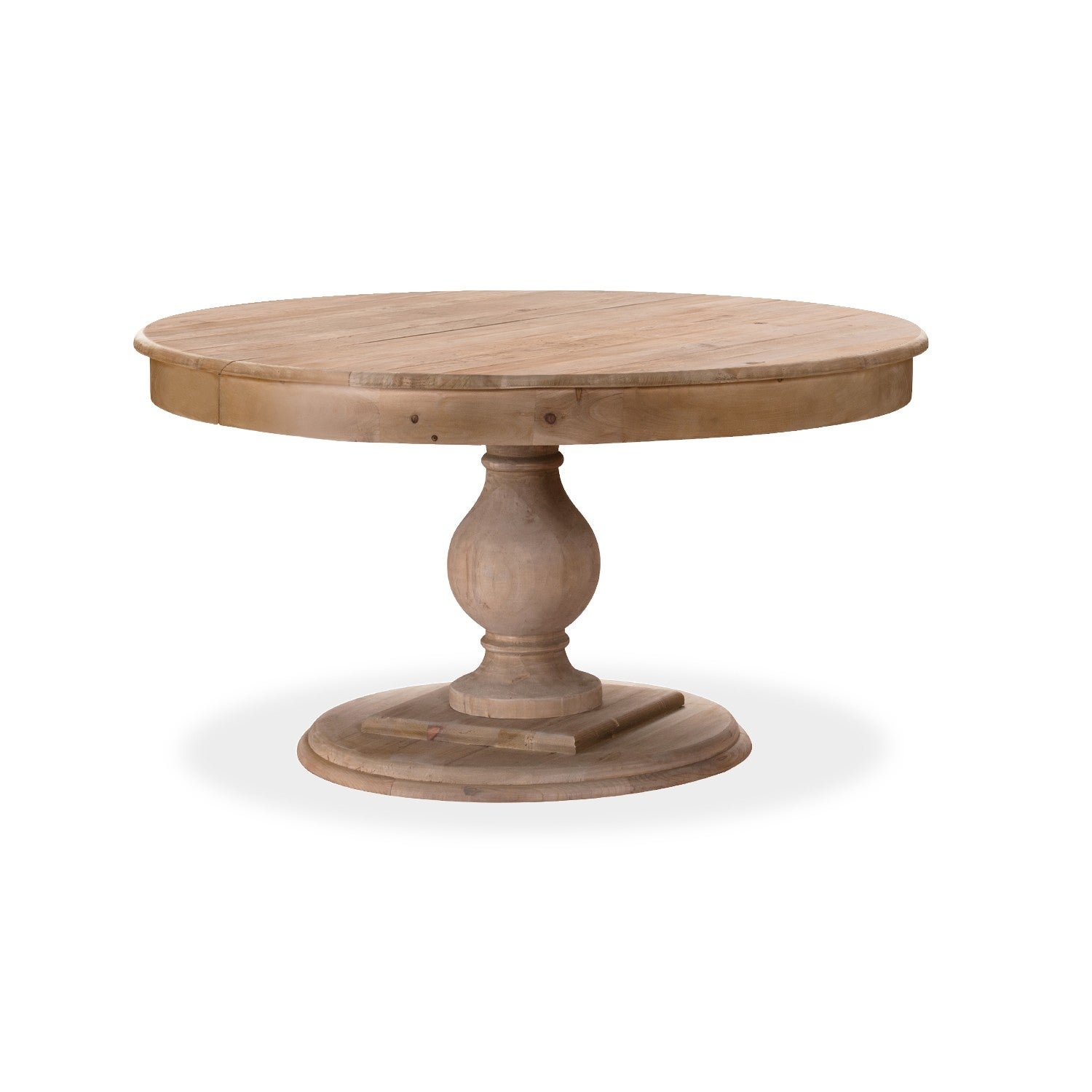 Table Ronde Extensible En Bois Massif H Lo Se Bois Naturel Et Pied Naturel Leroy Merlin