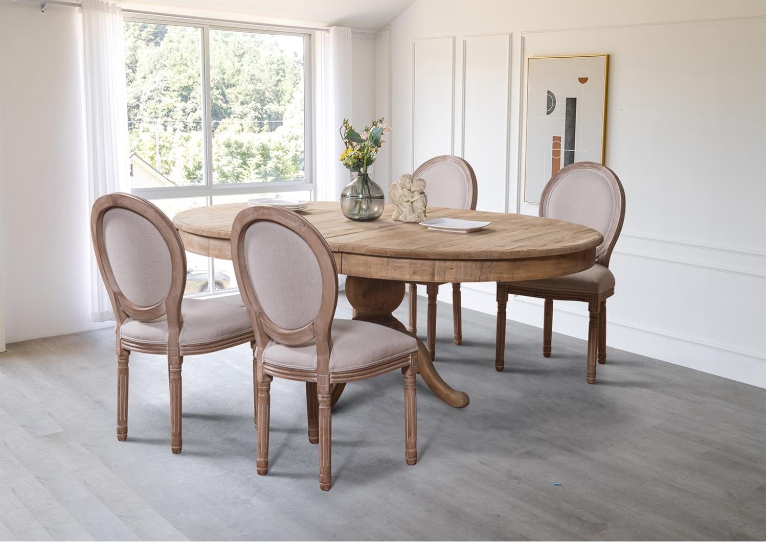 Table ronde extensible en bois massif SIDONIE Bois naturel - 3