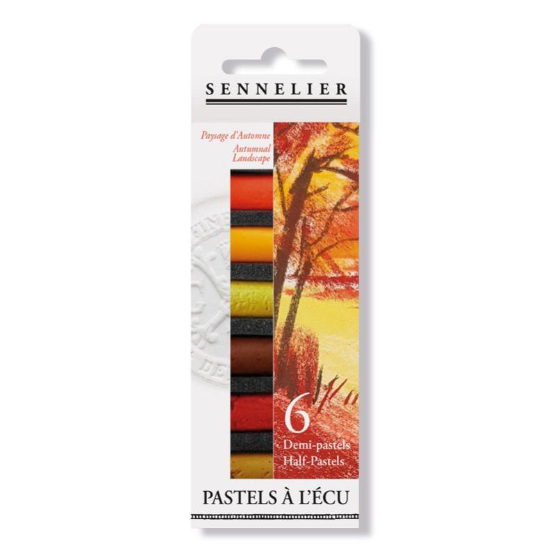 Etui pastels 'A l'écu' 6 demipastels Automne Sennelier Leroy