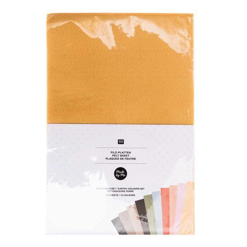 Set di Fogli di Feltro Colorati per Artigianato in 30 colori diversi, feltro colorato, feltro in poliestere morbido, ideale DIY, cucito creativo, artigianato e decorazioni, 20 x 30 cm