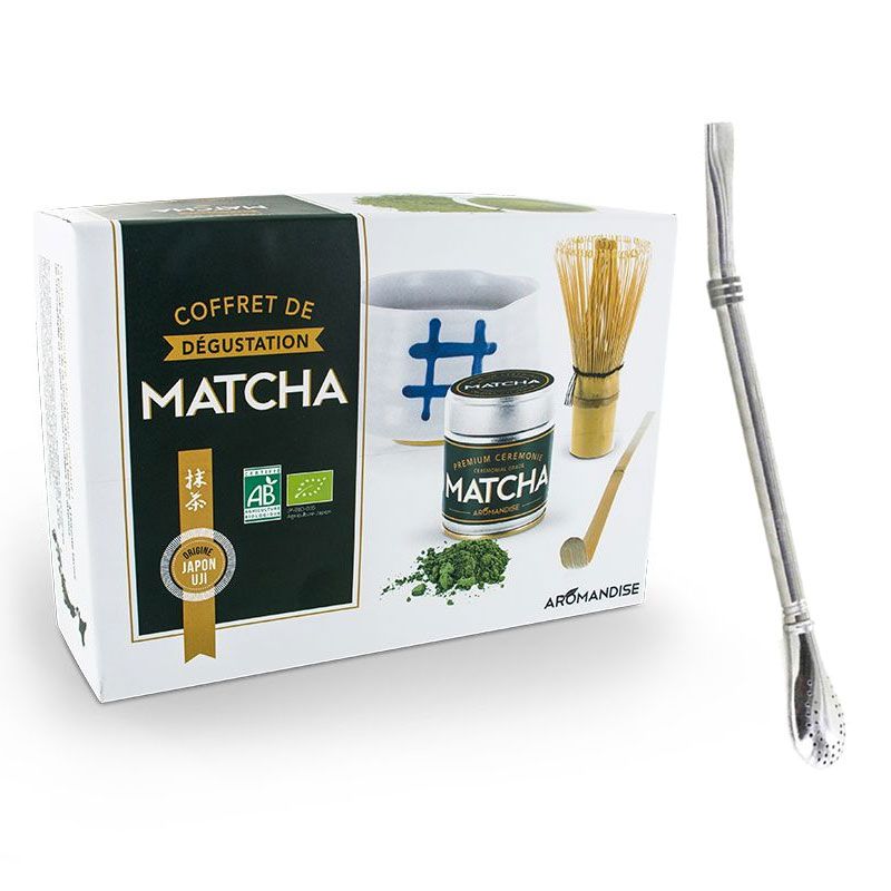 Coffret D Couverte De La C R Monie Du Th Matcha Paille Inox Avec