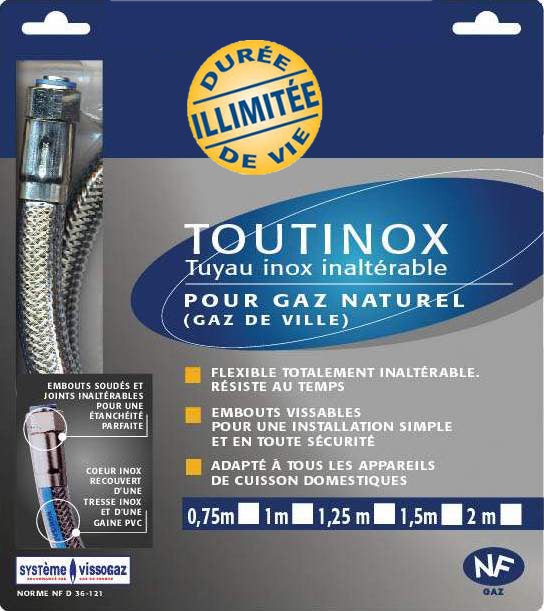 Flexible Gaz Naturel 2m - Garis - F02gn10l200 à Prix Carrefour