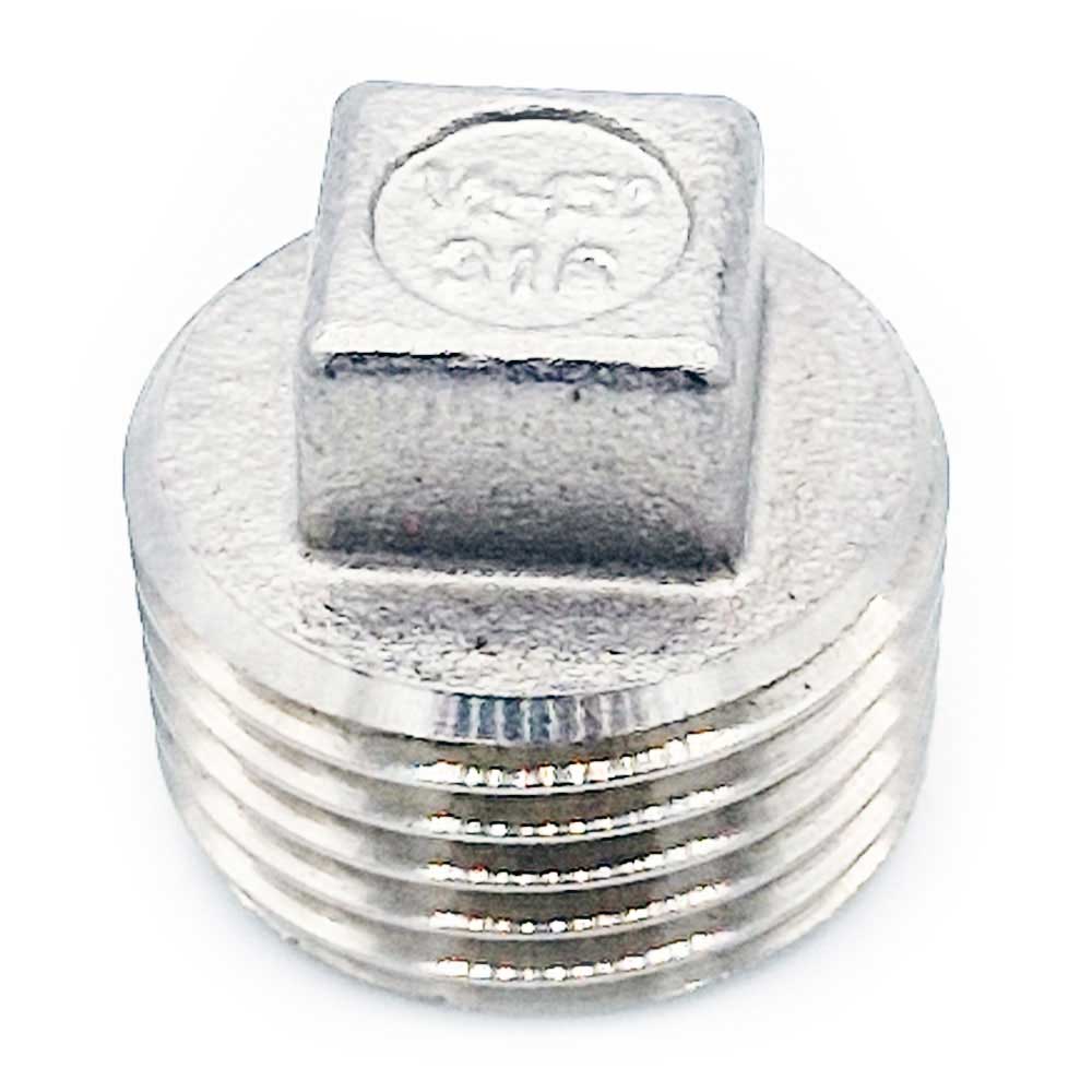 Bouchon à tête carrée mâle G1/4 en acier inoxydable 316