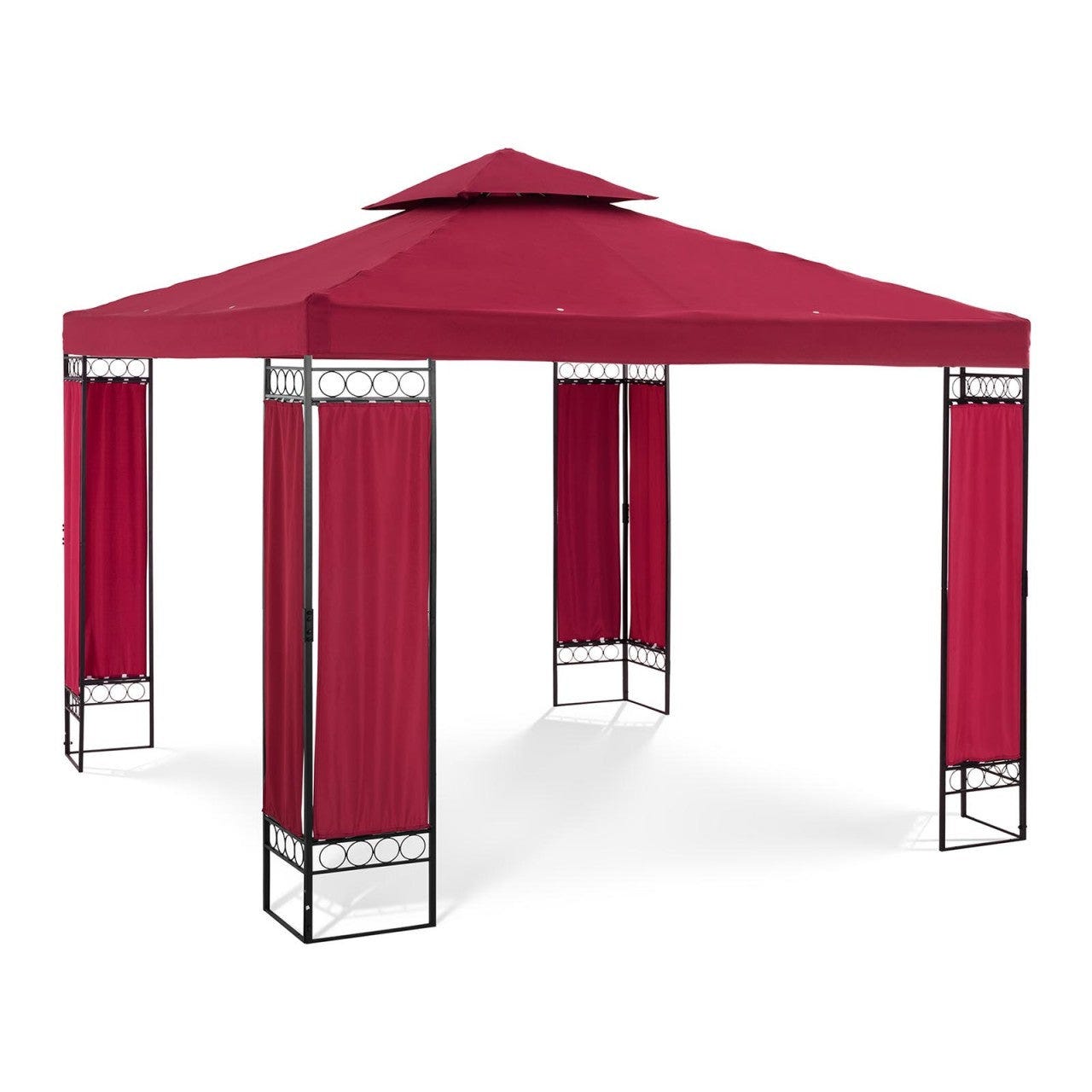 Tonnelle de jardin Topas 3x4 m rouge Tente de réception avec toile  hydrofuge Pavillon pergola 2,60 m Mobilier extérieur - Cdiscount Jardin