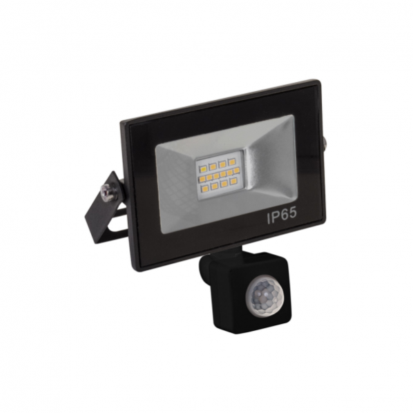 Proyector led kolyma negro con sensor 10w luz fría