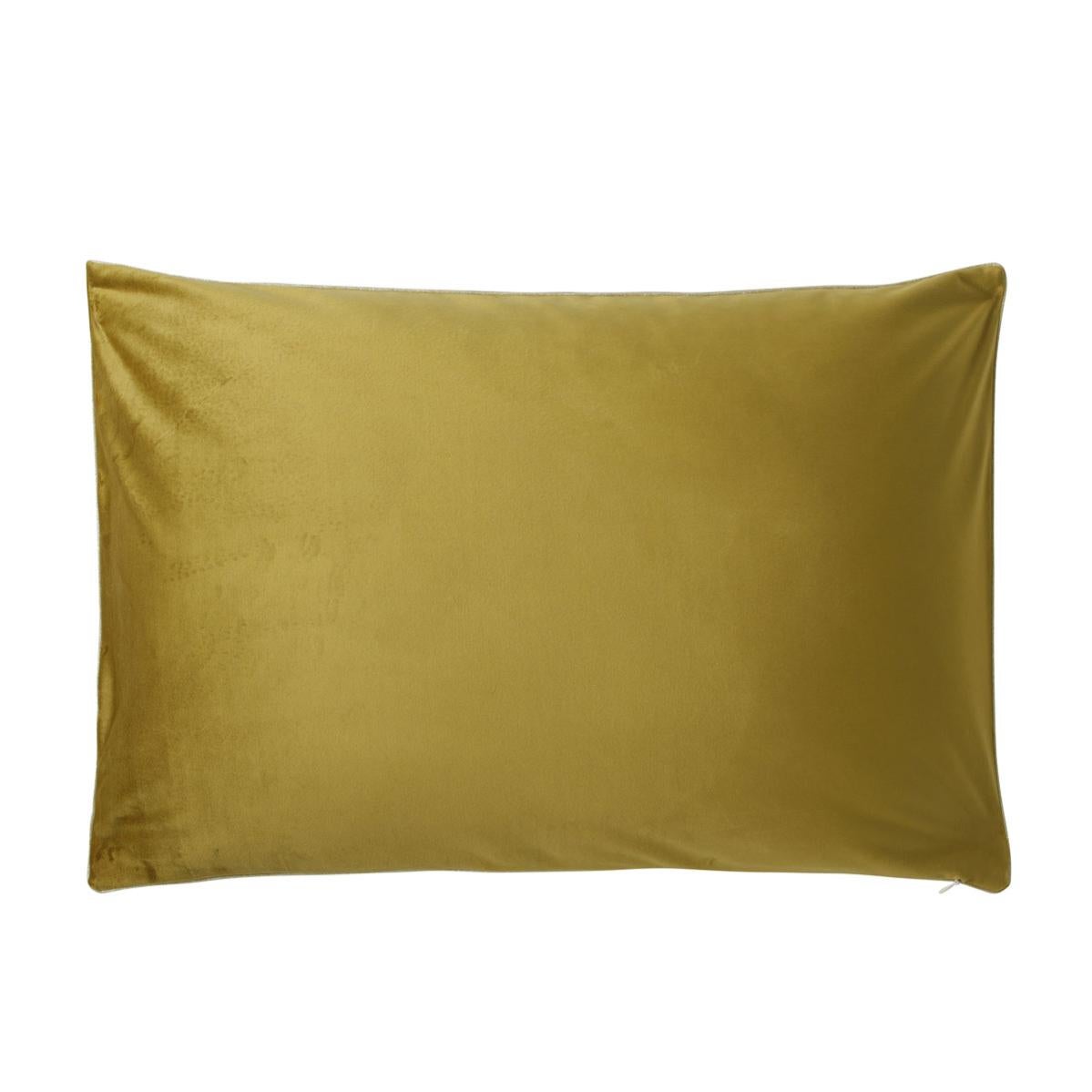 MADURA - Housse De Coussin Kaktus En Velours De Coton Appliqués Et Point Lancé Noir Jaune 40x40 Cm 87600631