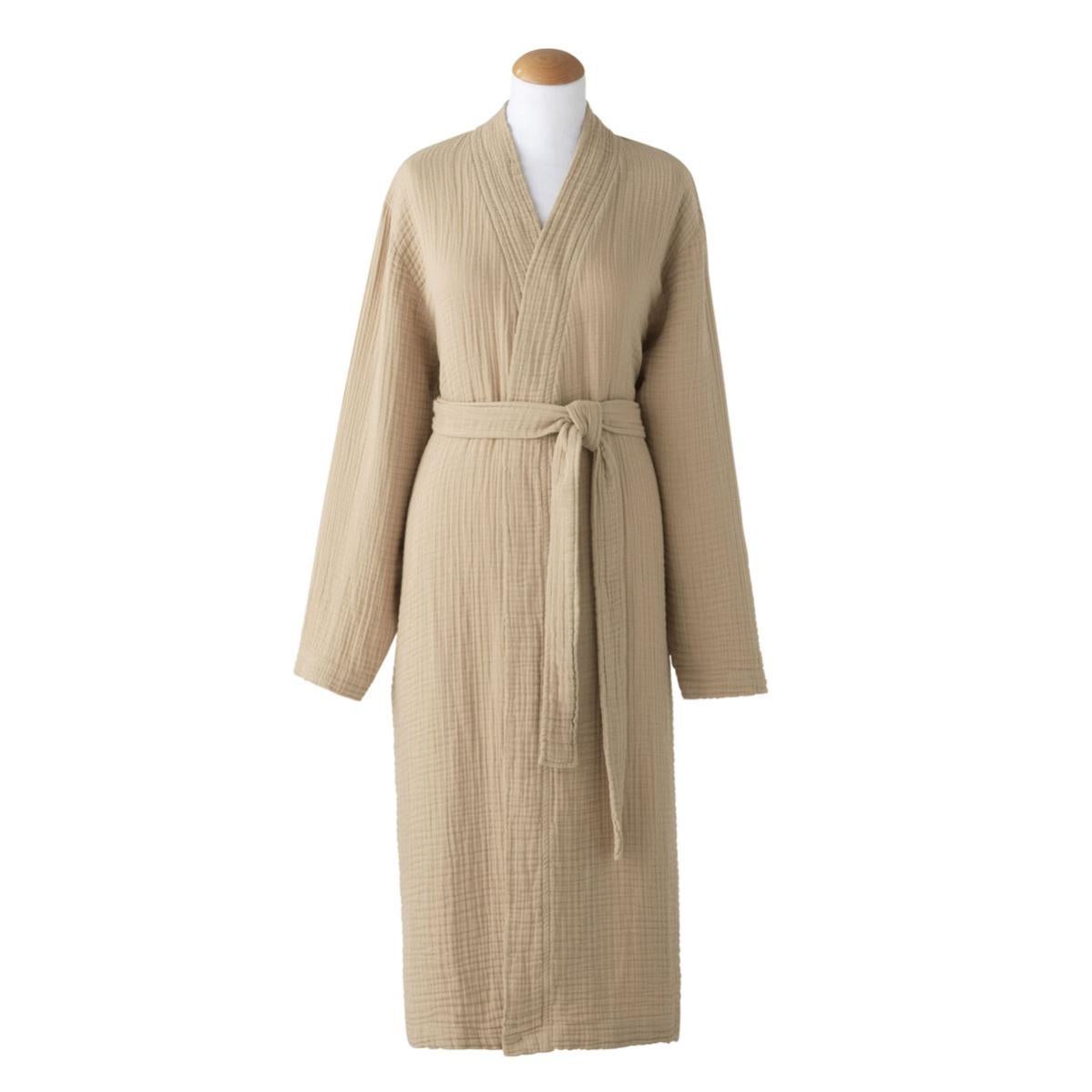 Peignoir D’hiver En Gaze De Coton 6 Couches – Chaud, épais, Matelassé – Avec Boutons, Style Yukata Ample – Pour Femme, Maison, Spa