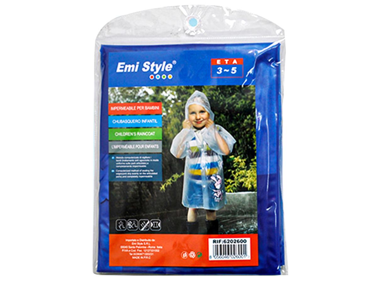 YIPUETERNITY Impermeabile per Bambini, Poncho Antipioggia Impermeabile, Cappuccio e Bottone, Eva, Riutilizzabile Mantella Antipioggia