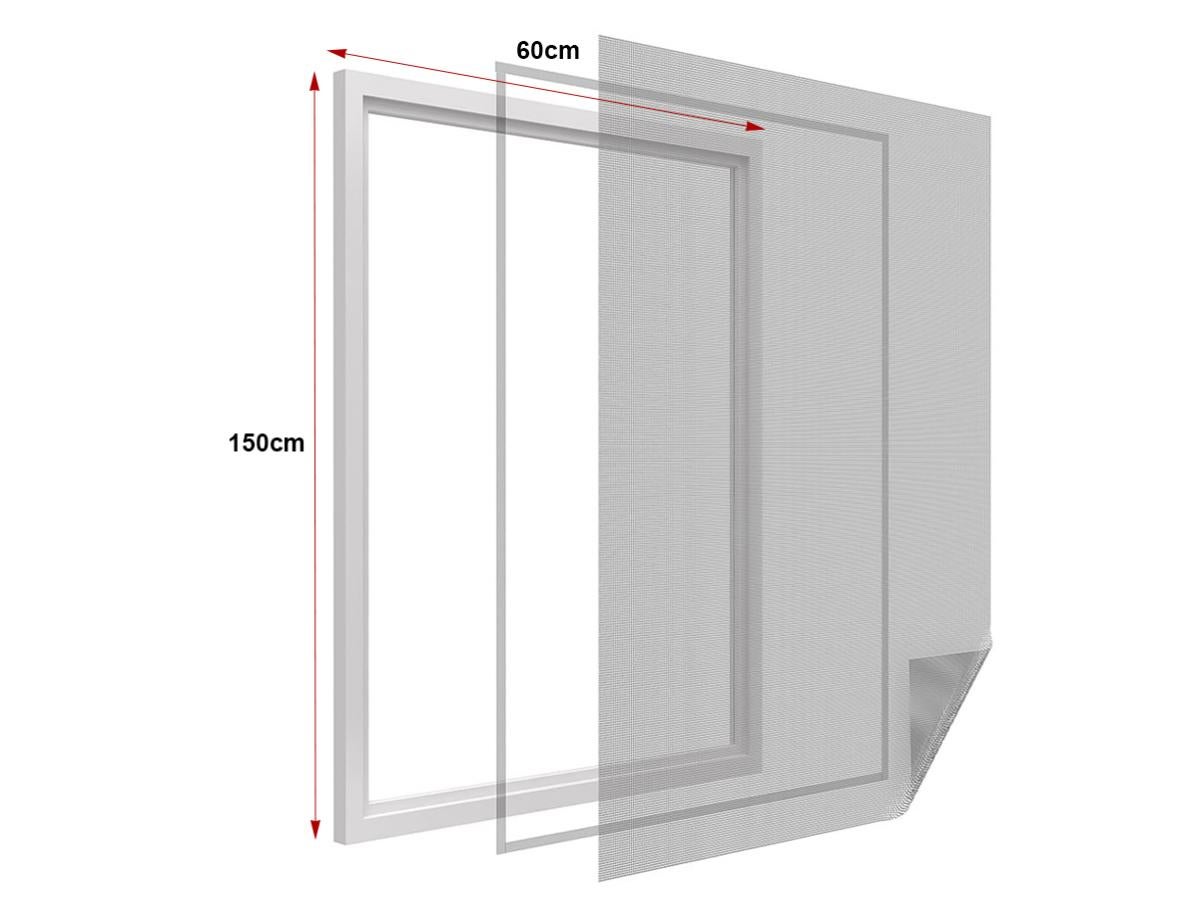4 Zanzariere Finestra Adesive - Ritagliabili, Senza Foratura, Anti Insetti Bianche - Foto 5