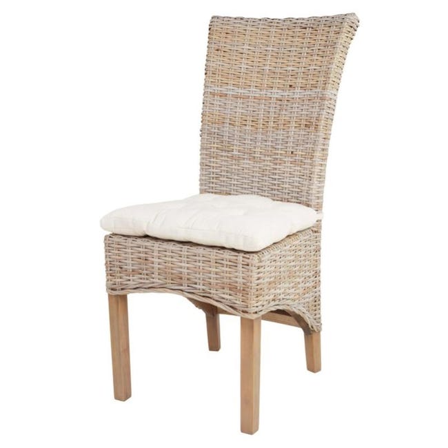 Rotin Design - Chaise TAO - Kubu/Bois | Leroy Merlin
