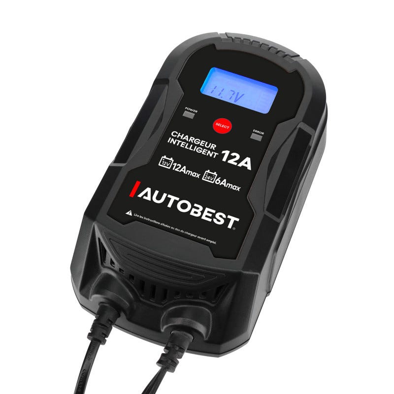Chargeur batterie moto Automatique - 12V 6A