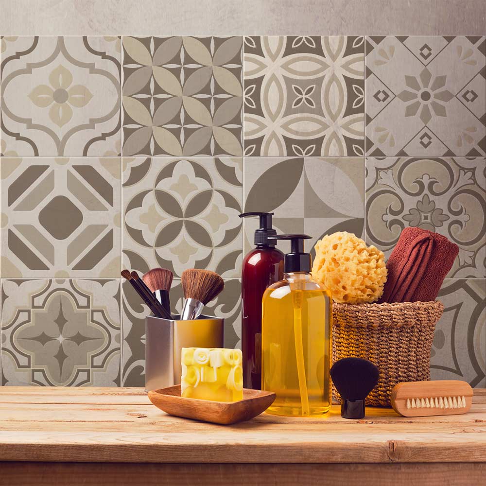 RE-COVERTILES - Adesivi per Piastrelle Bagno e Cucina 24 Pz 10x10