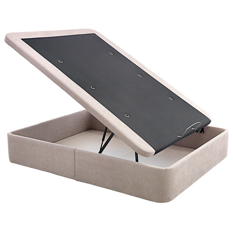 Canape abatible tela - 160x200 cm - piedra - si