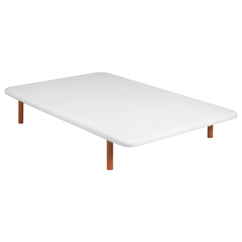 Base tapizada malla 3d reforzada con 5 barras transversales - blanco - 180x182 cm (2 de 90x182)