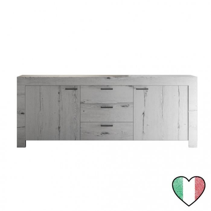 Stilprojectstore Credenza Buffet soggiorno in Rovere Bianco, 2 ante 3