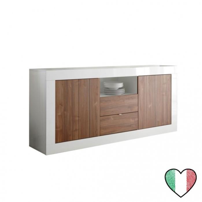 Stilprojectstore Credenza Buffet soggiorno Laccato Bianco, 2 ante e 2