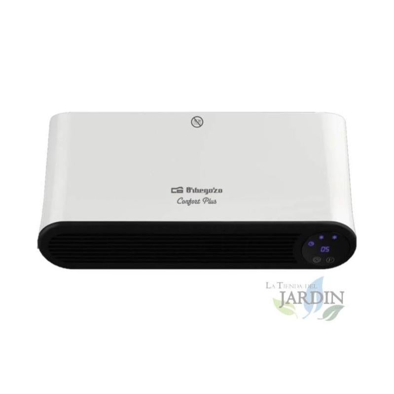 Calefactor cerámico de pared split Orbegozo. Dos niveles de calor: 1000-2000W. Programable. Fijación mural. Mando a distancia. | Merlin