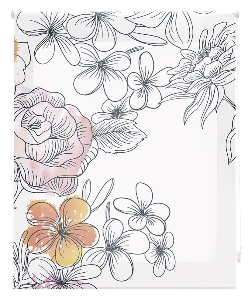 Estor enrollable happystor flores 2 estampado digital fantasia e98036 120x180cm