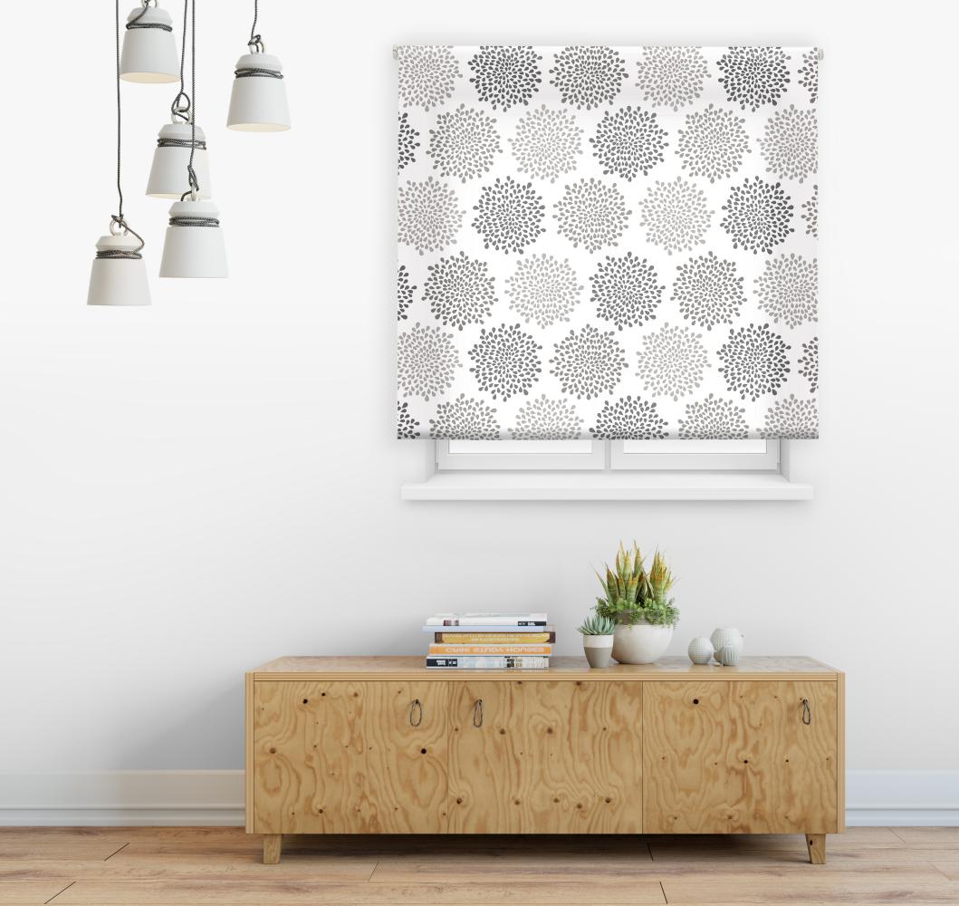 Estor enrollable happystor amelia estampado digital fantasia negro 140x180cm