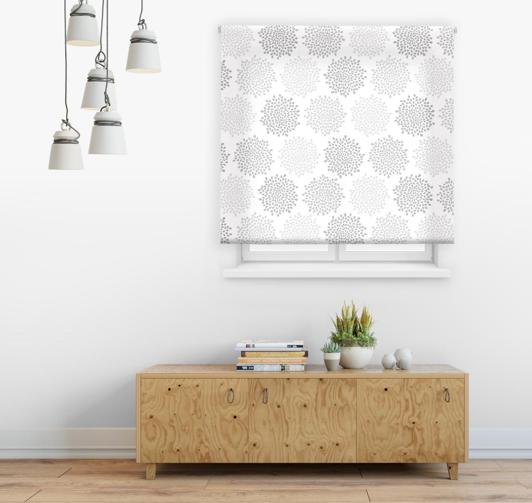 Estor enrollable happystor amelia estampado digital fantasia gris 185x250cm
