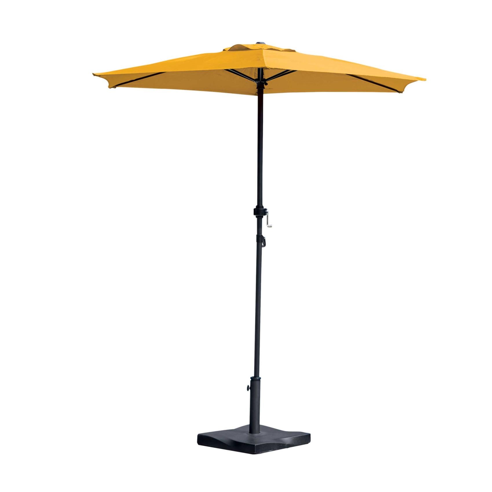 Parasol Centré Jaune moutarde 2 m Polyester Leroy Merlin