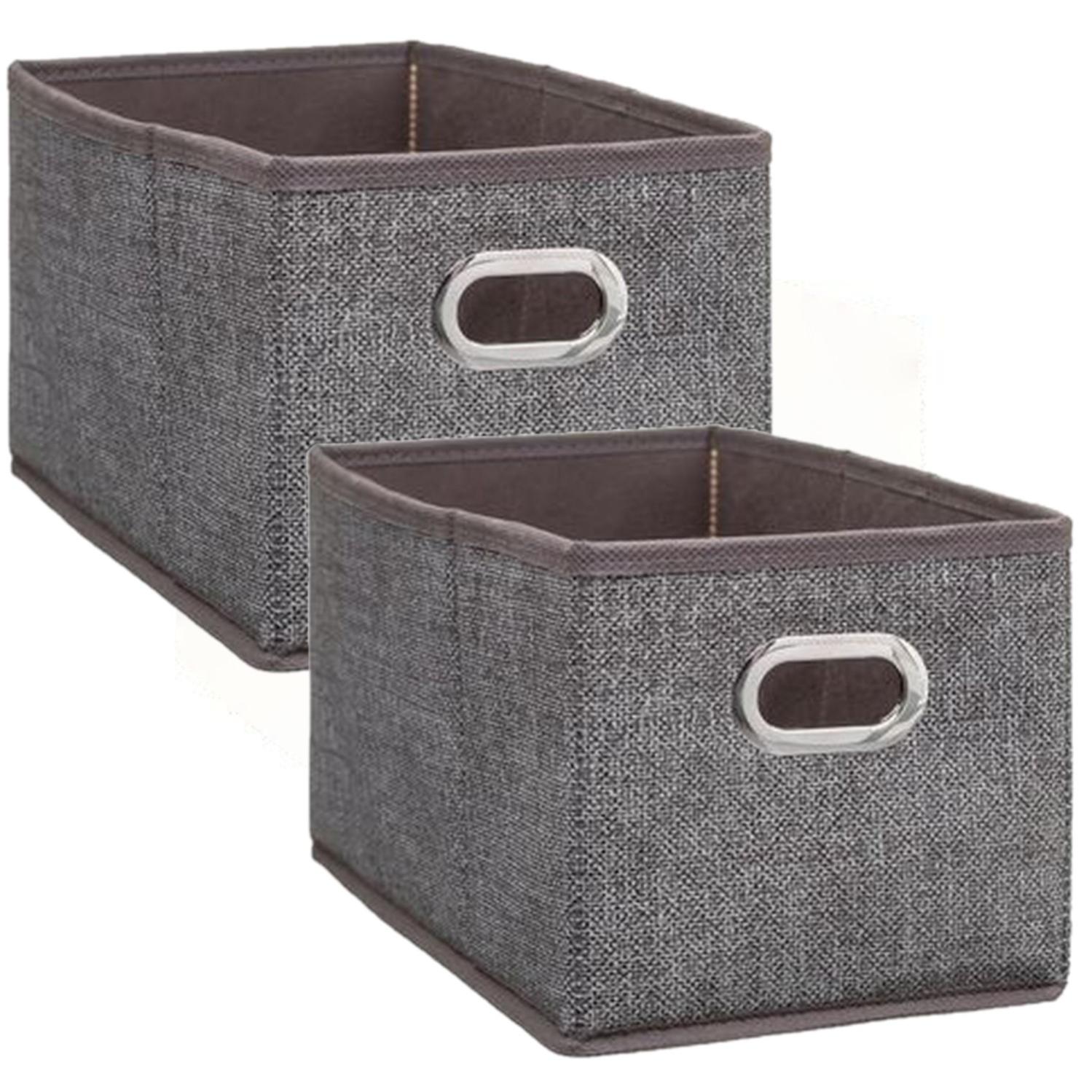 Lot de 16 Boîtes de rangement avec poignées et coins en métal déco pailletés