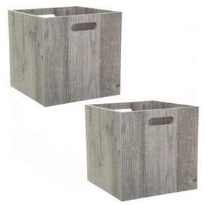 Boîte de Rangement Vinyle Gris 71x34x36 cm Aggloméré