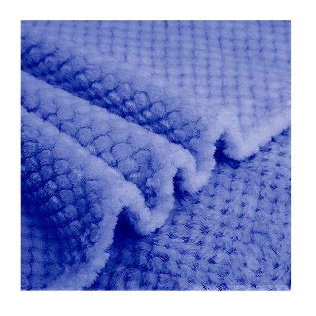 Manta azul para cama, manta suave y ligera