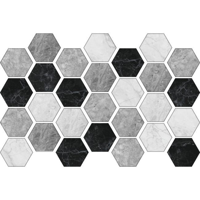 60 vinilos baldosas de cemento mármol buenos aires - adhesivo pared -  sticker revestimiento - 90x150cm-60stickers15x15cm