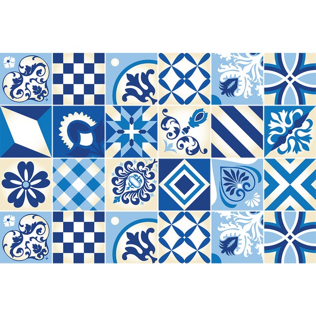 24 Vinilos Azulejos Bretina - Adhesivo De Pared - Revestimiento Sticker  Mural Decorativo - 80x120cm-24stickers20x20cm con Ofertas en Carrefour