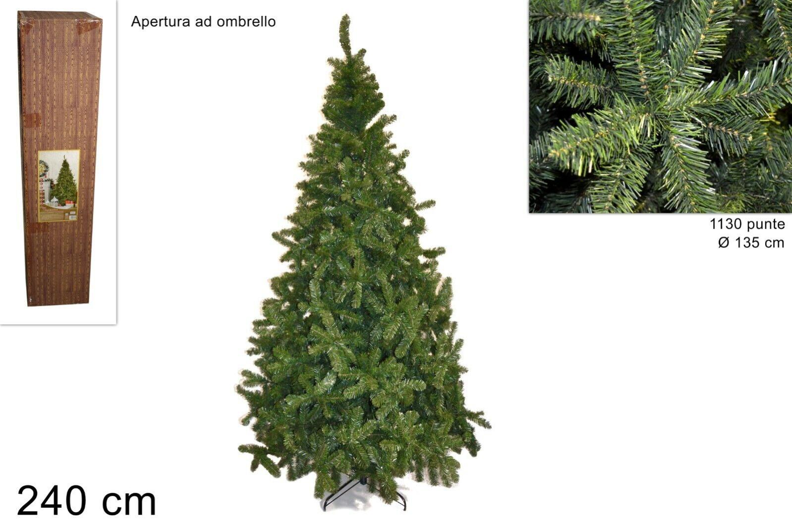 ALBERO DI NATALE CON PUNTE PINO IMPERATORE 240cm CON 1130 PUNTE 6511