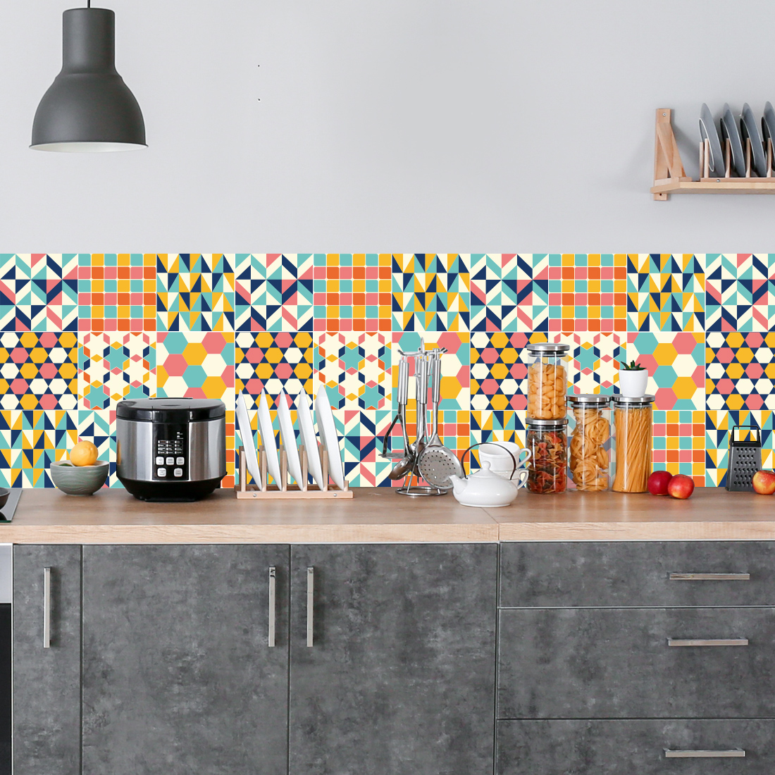 Carrelage Adhésif Metro Blanc - Lot 10 Plaques 30,5x30,5cm | Crédence Cuisine Et Salle De Bain