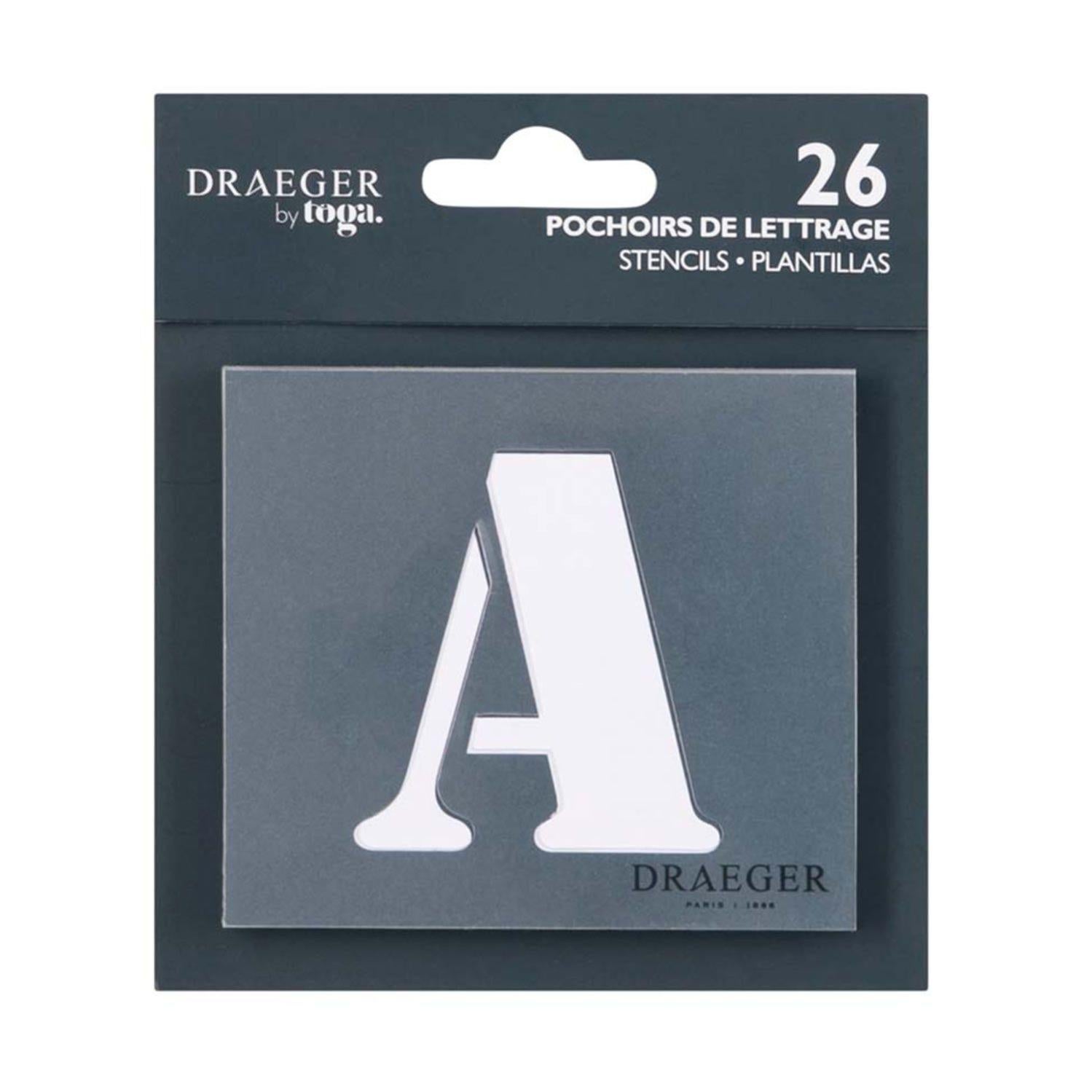 Pochoirs Lettres Alphabet Artbox - Set De 4 Avec Chiffres Et Symboles