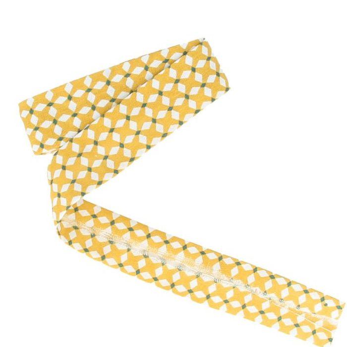 Biais de couture 3 m x 20 mm - Croix jaunes - Crafty Cotton