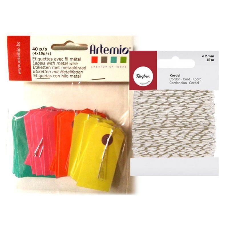Lot De 200 Mini étiquettes De Prix Avec Cordon élastique - 26x13 Mm, Blanc, Pour Bijoux Et Présentation - 7