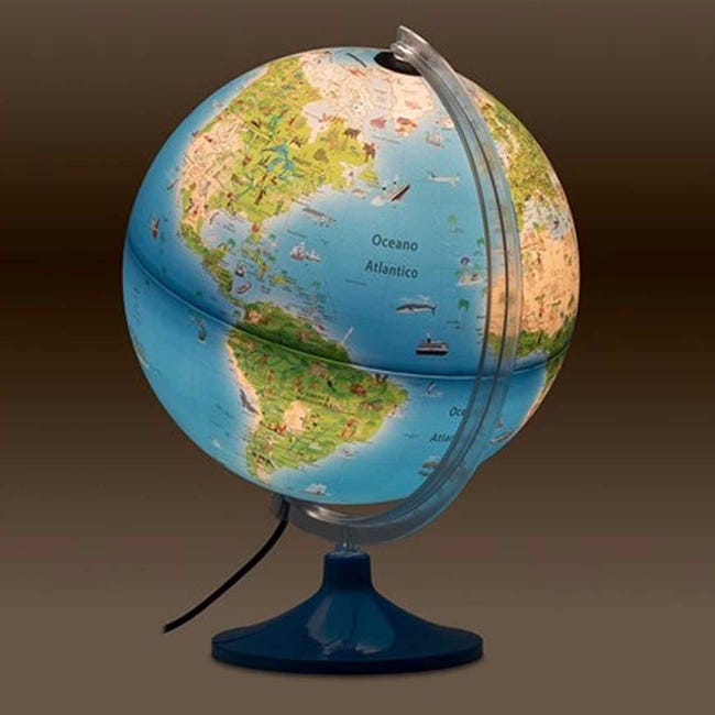 Globe terrestre lumineux - sphère 30 cm