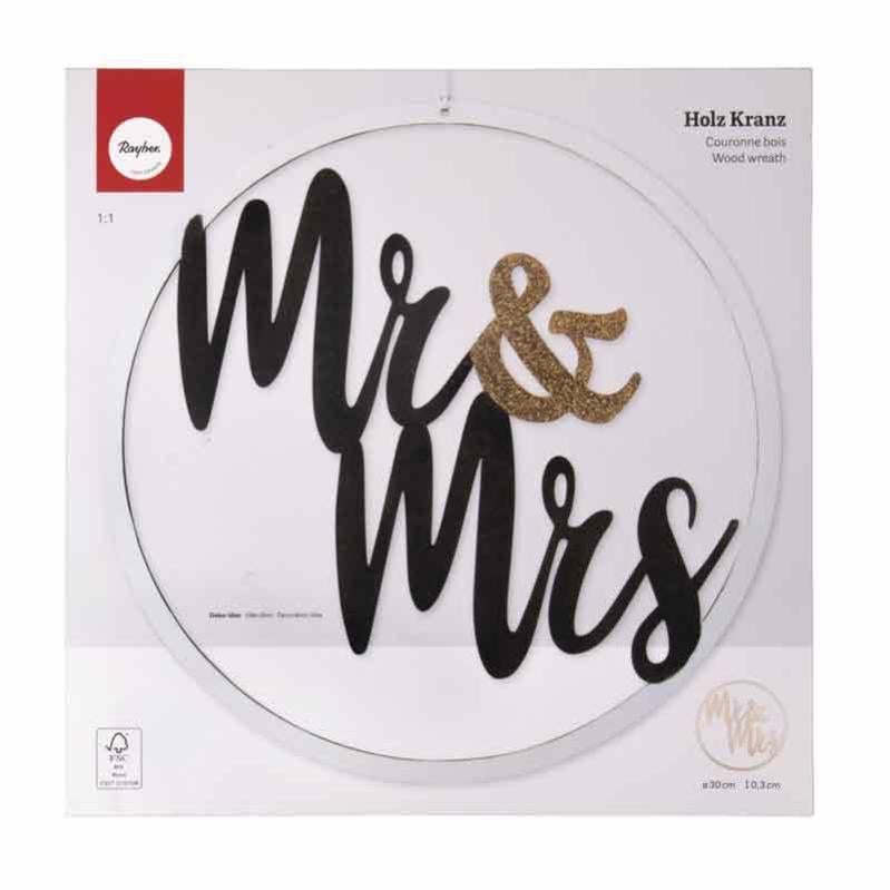 Scritta Mr & Mrs lettere in legno per addobbare il tavolo degli sposi
