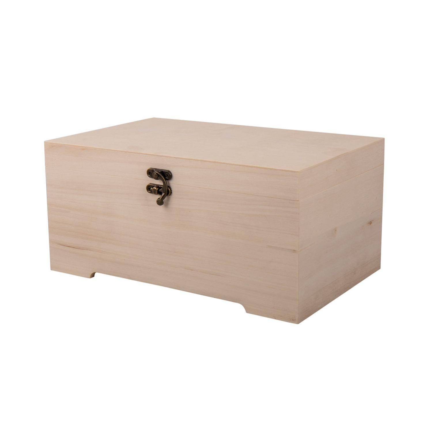 Coffret En Bois Rayher 28x18x13.5cm Avec Insert 6 Compartiments - Pour Rangement Bijoux Ou Bricolage