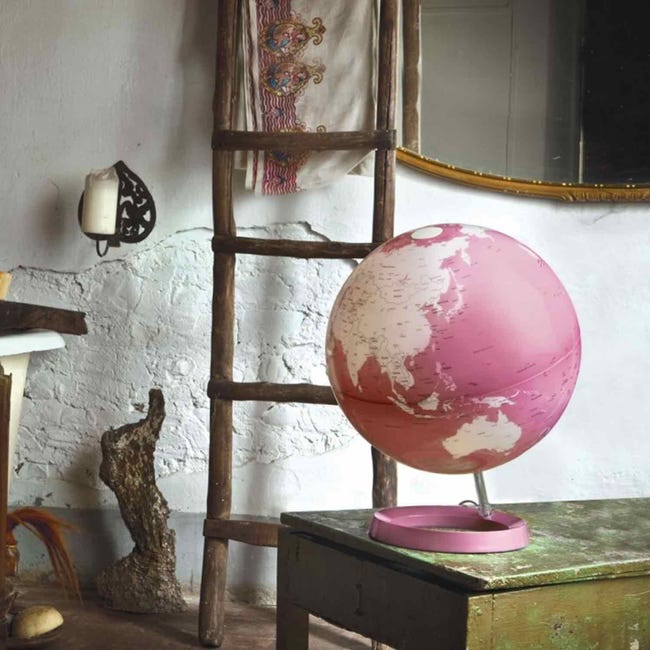 Globe terrestre lumineux Light & Colour Ø 30 cm - Pastel rose - Atmosphère