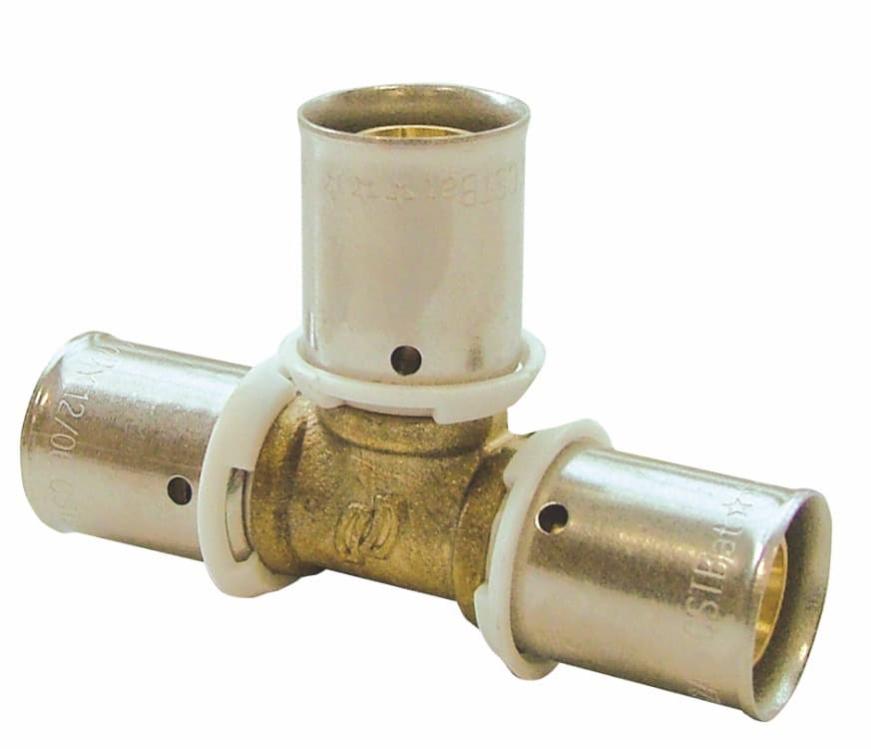 Offre PACK 10 Tés à sertir pour tube plomberie PER diamètre 20