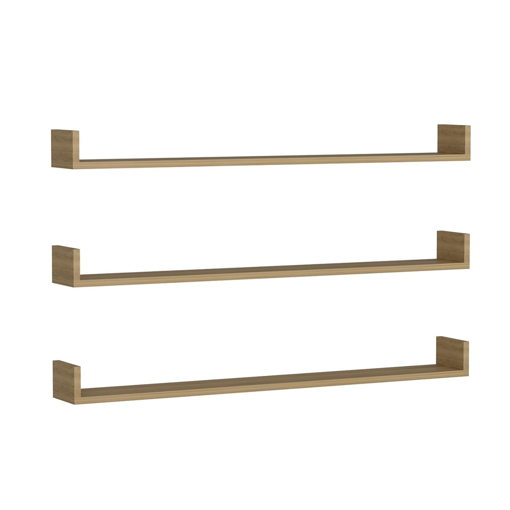 Coppia Mensole A Elle 60x20x12 Cm, Effetto Corten Rosso Ruggine, Made In Italy, Design Urban