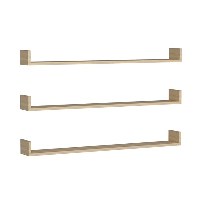 Set Di 3 Mensole Da Muro, Bianco, Mensole In Legno MDF Portaoggetti
