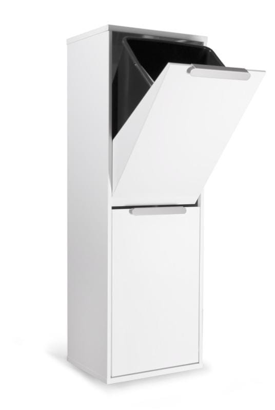 Cubo de reciclaje arregui 3 compartimentos blanco sale