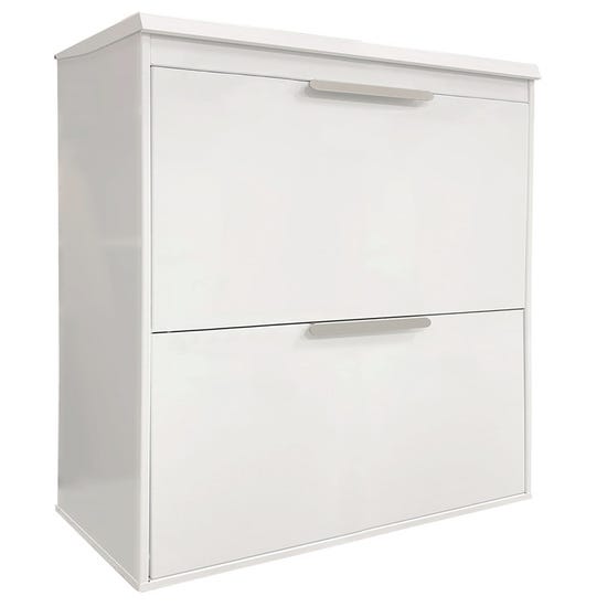 ARREGUI Basic CR301-B Cubo de basura y reciclaje de acero de 3 cubos,  mueble de reciclaje, 3 x 17 L (51 L), blanco