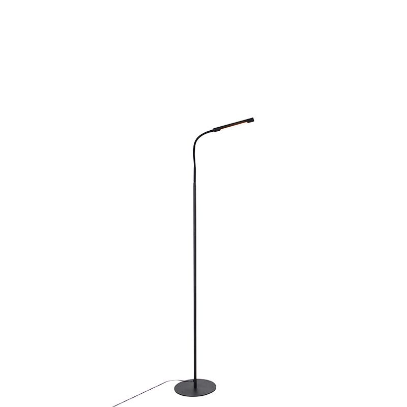 Lampadaire LED Nami avec variateur à pied, nickel
