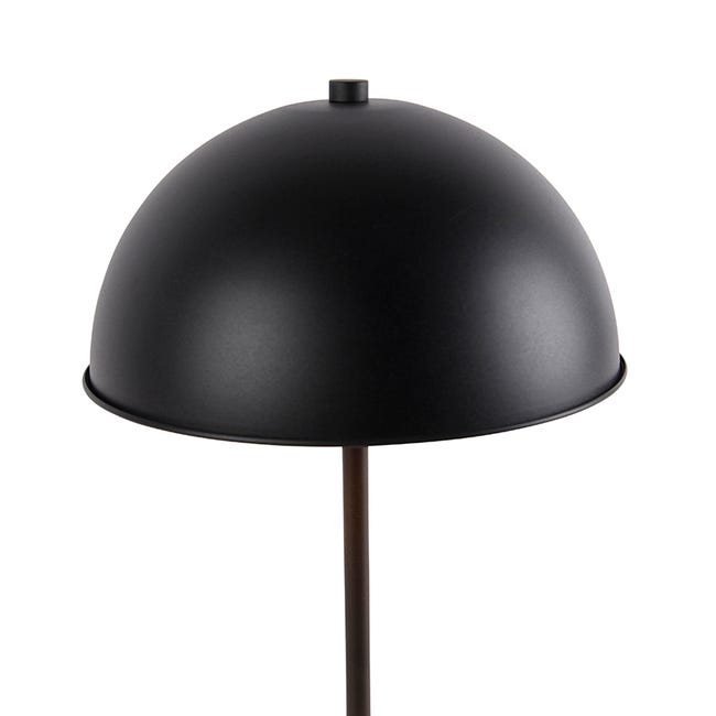 Lampe de table moderne abat-jour en tissu noir avec or - VT 1