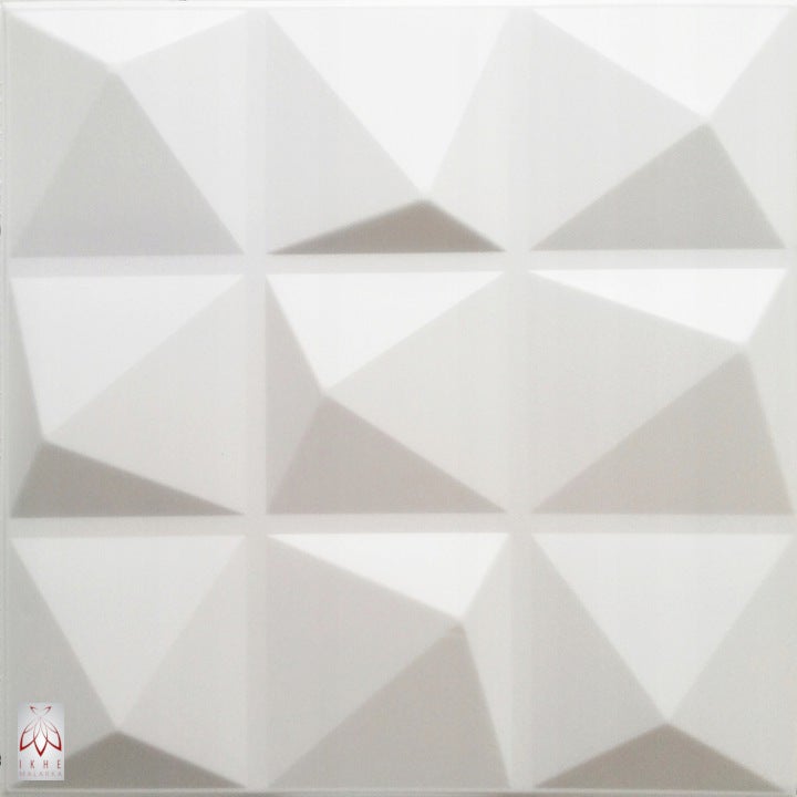 3D panneaux muraux décors revêtement de plafond plaques décoration  POLYSTYRENE MATERIAL STYRFOAM-LIKE 3D /2m²-8PCS Diamond White 3mm épaisseur  : : Bricolage